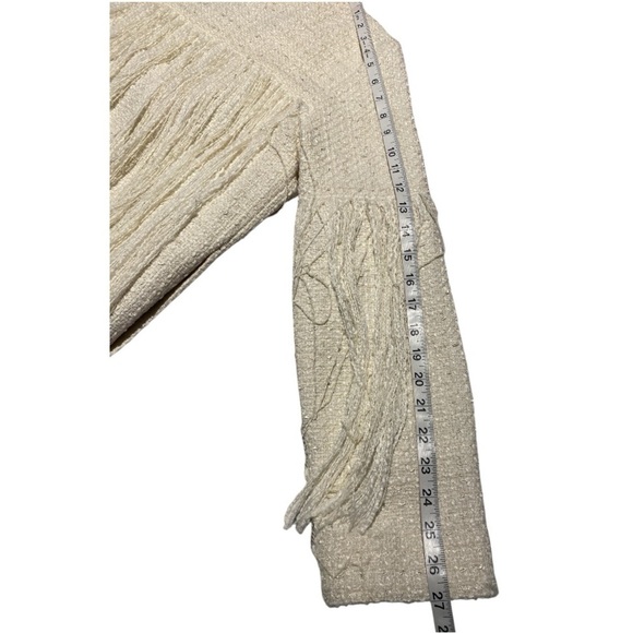 Zara Cream Fringe Blazer - Picture 16 of 16